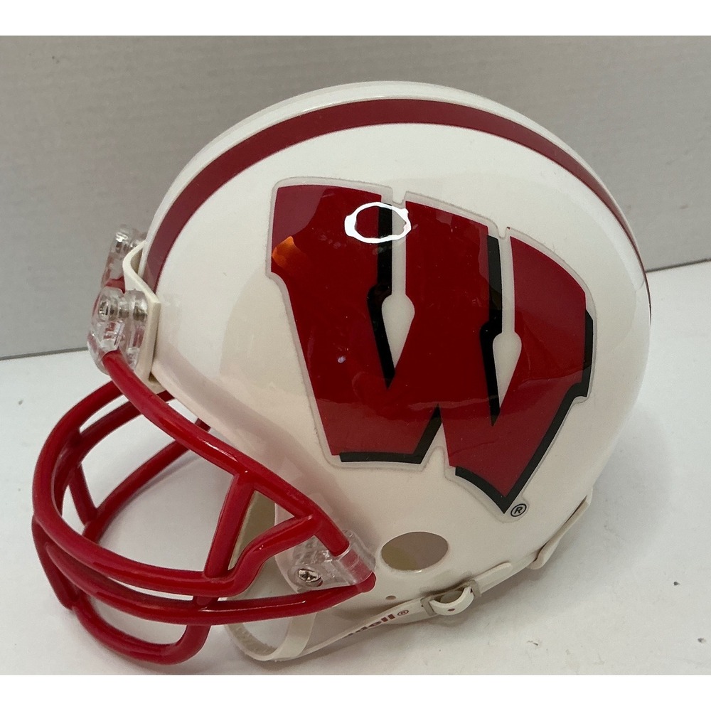 Riddell Vintage Wisconsin Badgers Mini Football Helmet NCAA Red White One Size